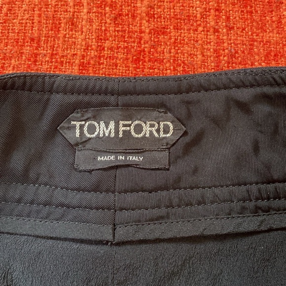 Tom Ford Made in Italy Black Cropped Trousers Pants Adjustable Belts - Picture 7 of 15